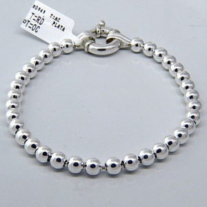 pulsera bolitas 5 mm cierre marinero	