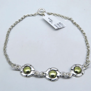 pulsera 3 flores cadenita