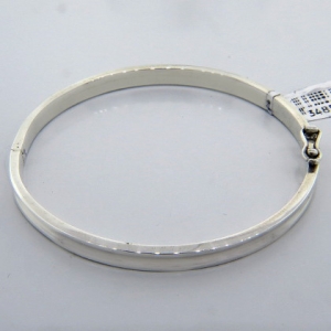 pulsera esclava redonda chata hundida con visagra, cierre cajon