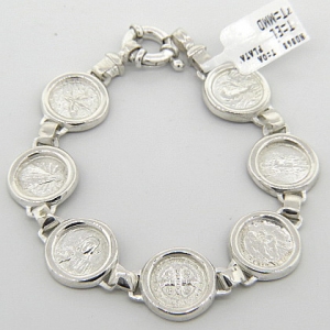 pulsera plata santos chica cierre marinero