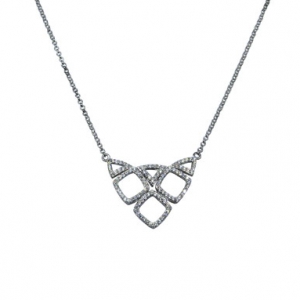 conjunto rombos, triangulos calados,con movimiento, piedras blancas