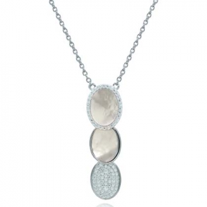 conjunto doble nacar,piedra alrededor, pave, con movimiento