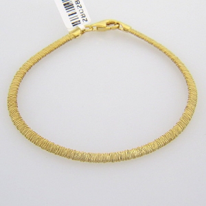 pulsera dorada hilos enroscados 3mm