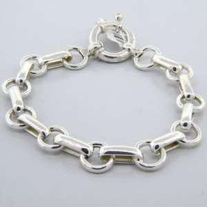 pulsera eslabones redondos y alargados