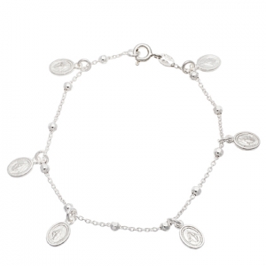 pulsera medallitas virgen