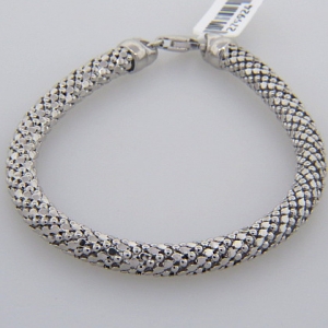 pulsera fope redonda blanca facetada