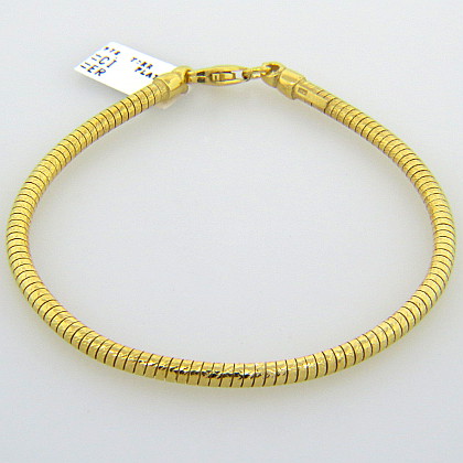 pulsera semi rigida brillosa cola de raton amarilla